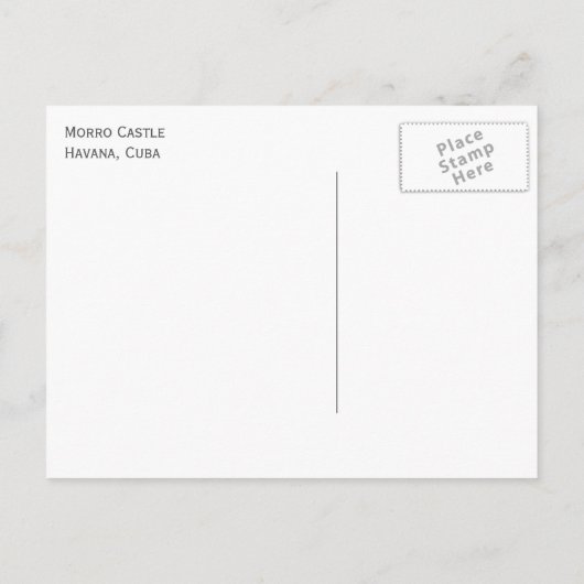 Morro Castle, Havana, Cuba, Crashing Waves Briefkaart (Achterkant)