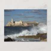 Morro Castle, Havana, Cuba, Crashing Waves Briefkaart (Voorkant)