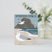 Morro Rock Bay Central California Beach Seagulls Briefkaart (Staand voorkant)
