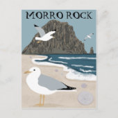 Morro Rock Bay Central California Beach Seagulls Briefkaart (Voorkant)