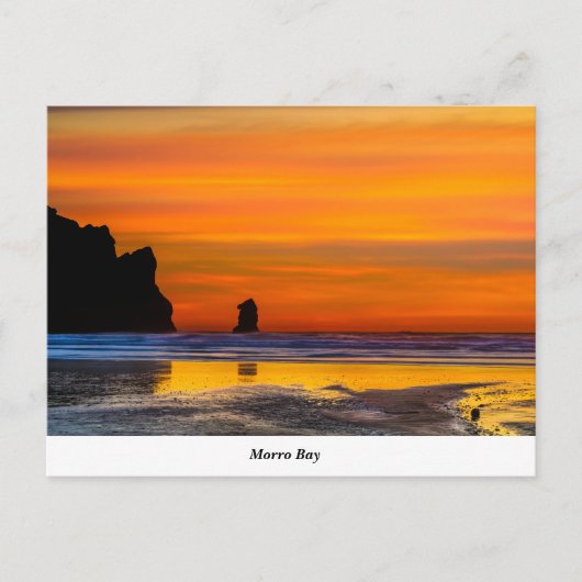 Morro Rock Beach Briefkaart (Voorkant)