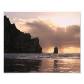 Morro Rock Beach Sunset Foto Afdruk (Voorkant)