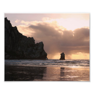 Morro Rock Beach Sunset Foto Afdruk