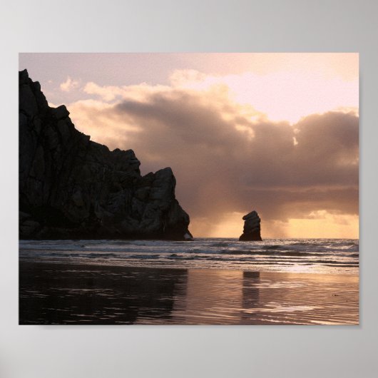 Morro Rock Beach Sunset Foto Poster (Voorkant)
