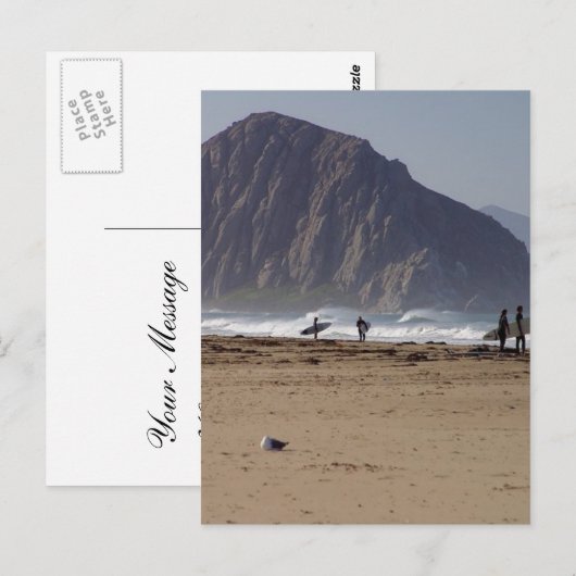 Morro Rock beaches Surfers Briefkaart (Voorkant / Achterkant)