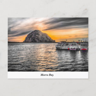 Morro Rock bij Dusk Briefkaart