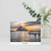 Morro Rock bij Dusk Briefkaart (Staand voorkant)