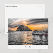 Morro Rock bij Dusk Briefkaart (Voorkant / Achterkant)