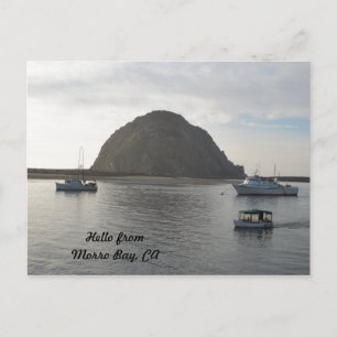 Morro Rock bij Morro Bay, CA Briefkaart