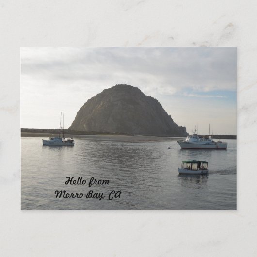 Morro Rock bij Morro Bay, CA Briefkaart (Voorkant)