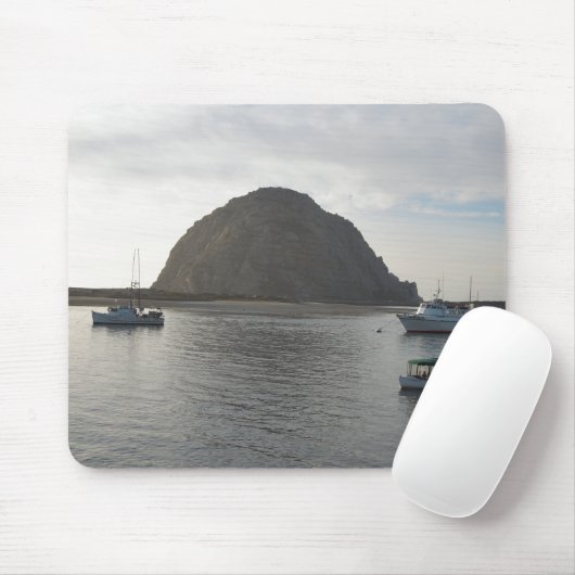Morro Rock bij Morro Bay, CA Muismat (Met muis)