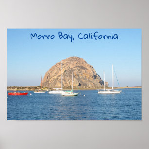Morro Rock, Californië Poster
