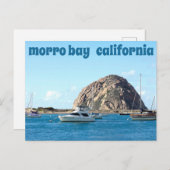 Morro Rock Harbour California Travel Briefkaart (Voorkant / Achterkant)