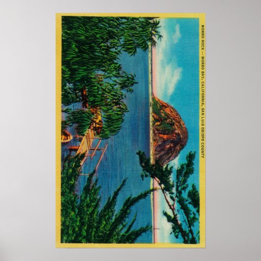 Morro Rock in San Luis Obispo County Poster (Voorkant)