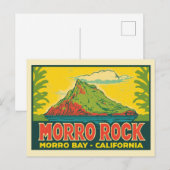 Morro Rock Morro Bay Californië Briefkaart (Voorkant / Achterkant)