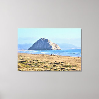 Morro Rock, Morro Bay, Californië Canvas Afdruk
