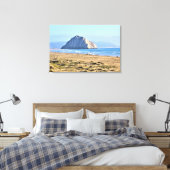 Morro Rock, Morro Bay, Californië Canvas Afdruk (Insitu (Slaapkamer))