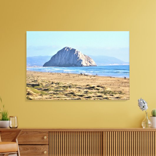 Morro Rock, Morro Bay, Californië Canvas Afdruk (Insitu (Woonkamer))
