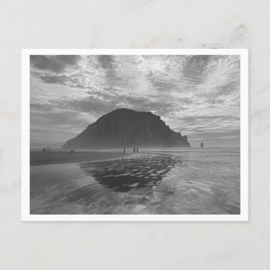 Morro Rock, Morro Bay in Sepia Briefkaart (Voorkant)