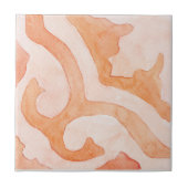 Morrocan waterverf sinaasappel tegeltje (Voorkant)