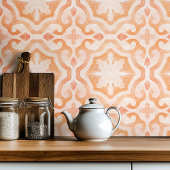 Morrocan waterverf sinaasappel tegeltje