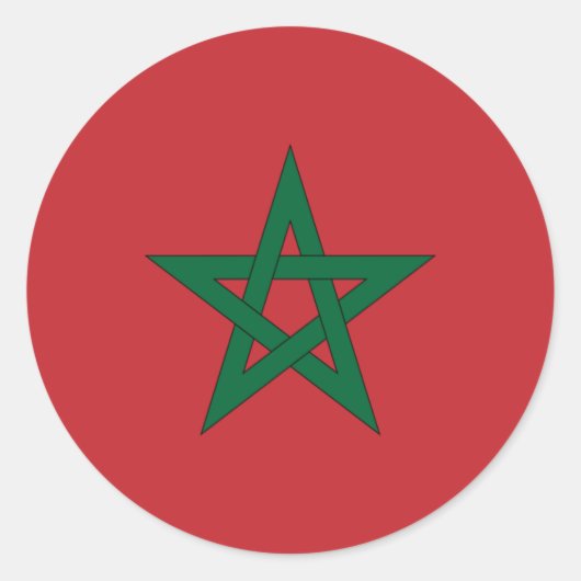 Morroco Flag Ronde Sticker (Voorkant)