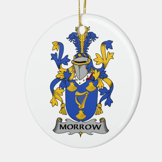 Morrow Family Crest Keramisch Ornament (Links)