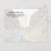 Morrow Point Dam, Curecanti NRA, Gunnison River Briefkaart (Achterkant)