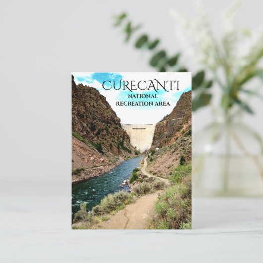 Morrow Point Dam, Curecanti NRA, Gunnison River Briefkaart (Staand voorkant)