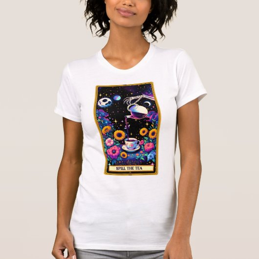 Mors de Tea Tarot Kaart T-shirt (Voorkant)