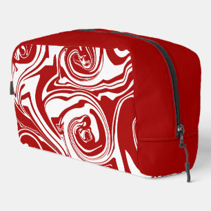 Mors in rood en wit retro, marmer draaikolk toilettasje