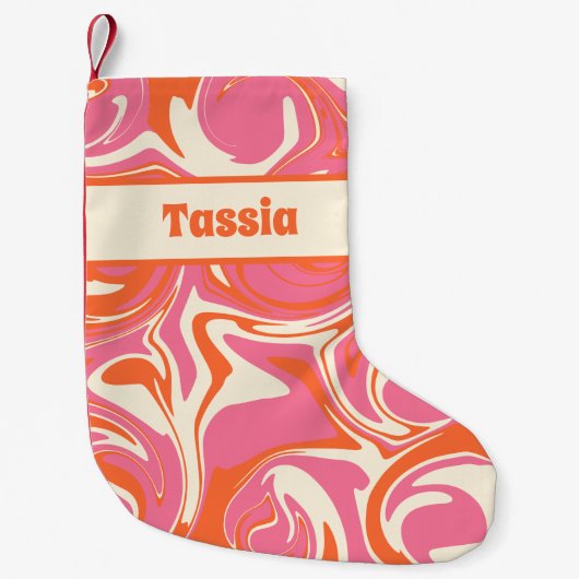 Mors in roze, Sinaasappel en crème Kleine Kerstsok (Voorkant)