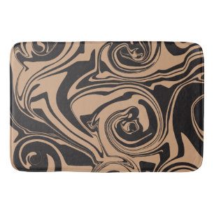 Mors in Tan en Black retro, marmer draaiing Badmat