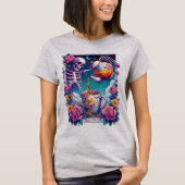 Mors The Tea Skeleton Tarot Kaart T-shirt (Voorkant)