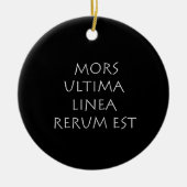 Mors ultima linea rerum est keramisch ornament (Voorkant)
