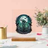 Mors Zombie Hand Skelet Sleutel Grafsteen Ravens H Acryl Bord (Huwelijk)