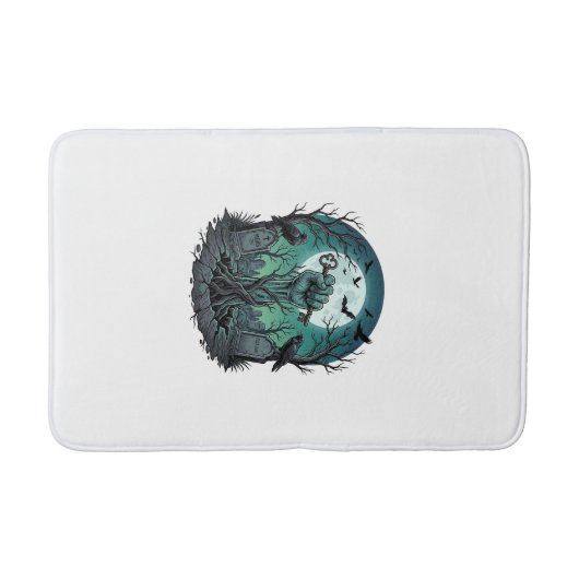 Mors Zombie Hand Skelet Sleutel Grafsteen Ravens H Badmat (Voorkant)
