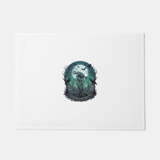 Mors Zombie Hand Skelet Sleutel Grafsteen Ravens H Deurmat (Voorkant)