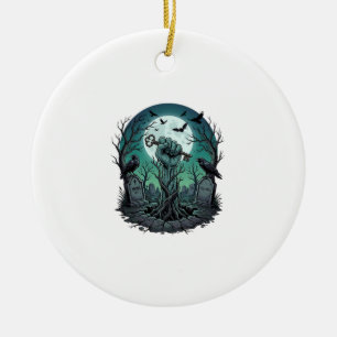 Mors Zombie Hand Skelet Sleutel Grafsteen Ravens H Keramisch Ornament