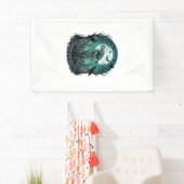 Mors Zombie Hand Skelet Sleutel Grafsteen Ravens H Spandoek (Insitu)