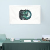 Mors Zombie Hand Skelet Sleutel Grafsteen Ravens H Spandoek (Beurs)