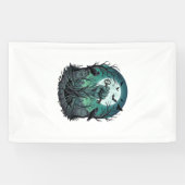 Mors Zombie Hand Skelet Sleutel Grafsteen Ravens H Spandoek (Horizontaal)