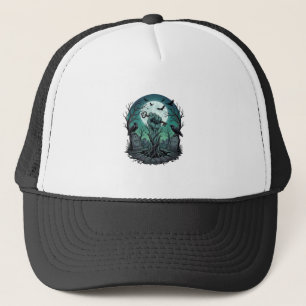 Mors Zombie Hand Skelet Sleutel Grafsteen Ravens H Trucker Pet