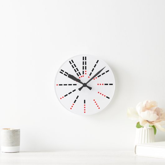 Morse Cod Clock Ronde Klok (Huis)