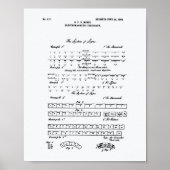 Morse Code 1848 Whitepaper over patenten Poster (Voorkant)