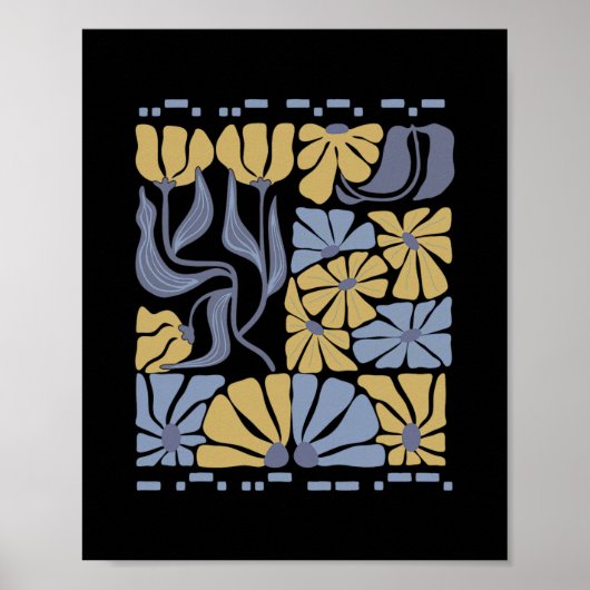 Morse Code 8647 Subtle Anti Trump 86 47 Floral Boh Poster (Voorkant)
