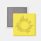 Morse Code Alfabet – Gele Technische Vormgeving Magneet (Voorkant / Achterkant)