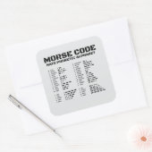 Morse Code Alfabet NATO Fonetisch Referentie A Z Vierkante Sticker (Envelop)