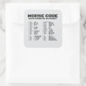 Morse Code Alfabet NATO Fonetisch Referentie A Z Vierkante Sticker (Tas)