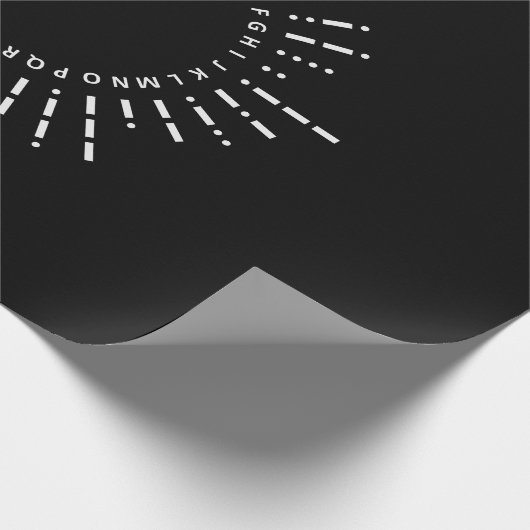 Morse Code Alphabet Cadeaupapier (Hoek)
